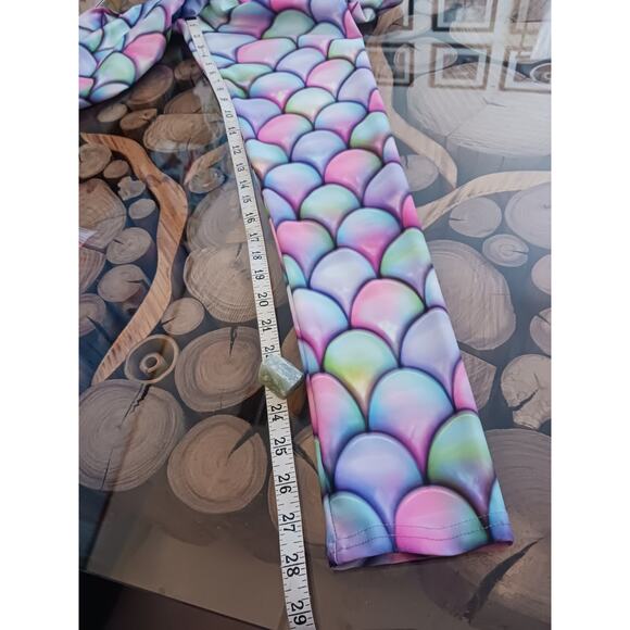Art of Where Mermaid Fin Scales Leggings Custom Printed Medium - Picture 8 of 9